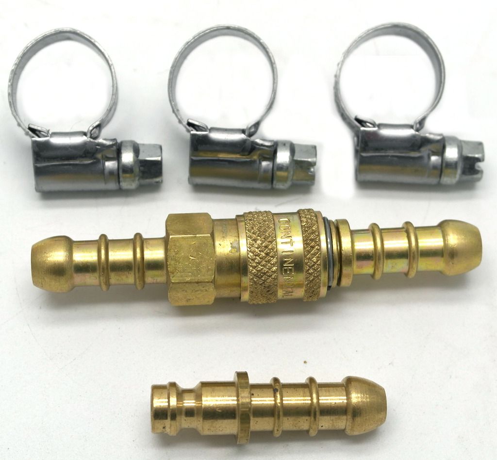 Quick Release Gas Fitting for propane/butane Hose with extra nozzle and